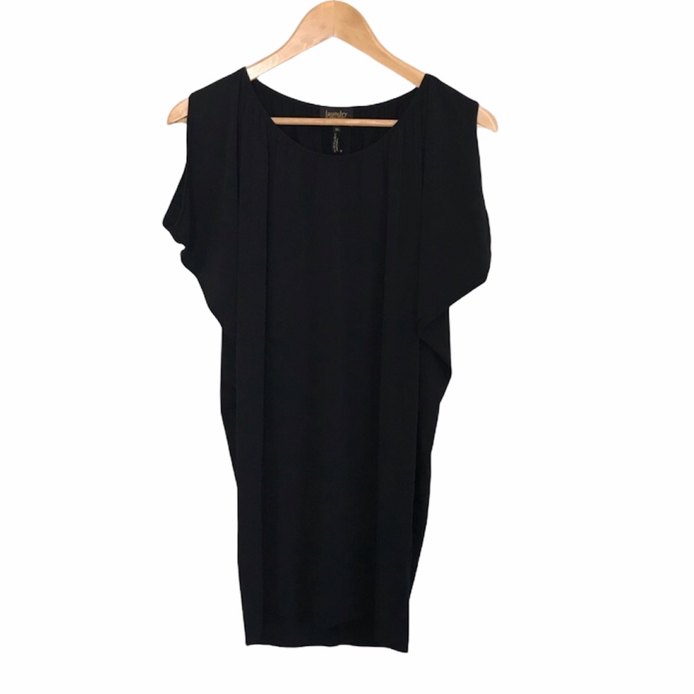 Laundry Shelli Segal Black Cold Shoulder Dress XS - Picture 1 of 7